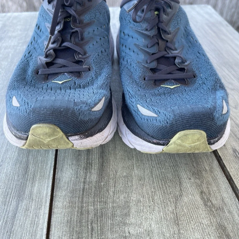 Hoka Clifton 8 Running Shoes Men 11 2E Wide Blue  Sneakers Training 1121374‎